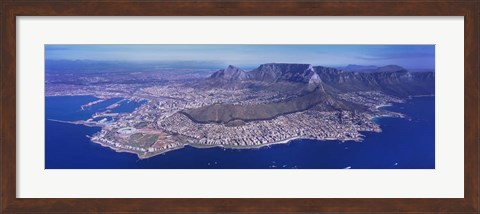 Framed Aerial View of Cape Town, South Africa Print