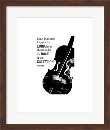 Framed Psalm 95:1, Come Let Us Sing Print