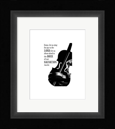 Framed Psalm 95:1, Come Let Us Sing Print