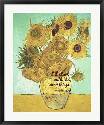 Framed Small Things - Van Gogh Quote 1 Print
