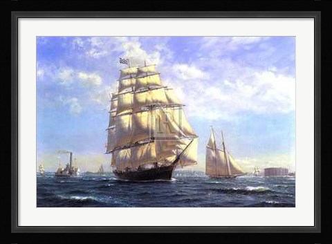 Framed 'Challenge' Leaving New York Print