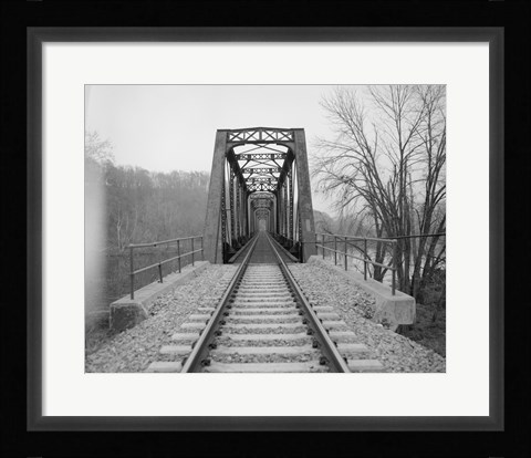 Framed VIEW NORTHEAST OF WEST END OF BRIDGE. - Joshua Falls Bridge, Spanning James River at CSX Railroad Print