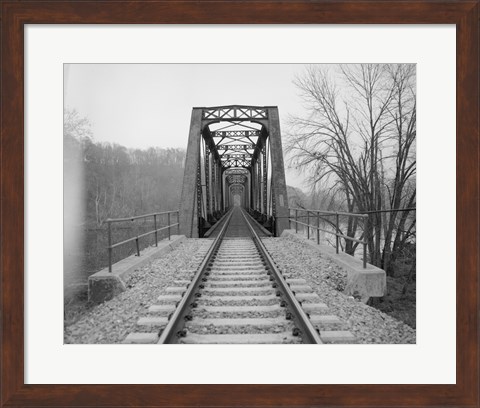 Framed VIEW NORTHEAST OF WEST END OF BRIDGE. - Joshua Falls Bridge, Spanning James River at CSX Railroad Print