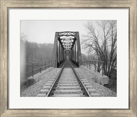 Framed VIEW NORTHEAST OF WEST END OF BRIDGE. - Joshua Falls Bridge, Spanning James River at CSX Railroad Print
