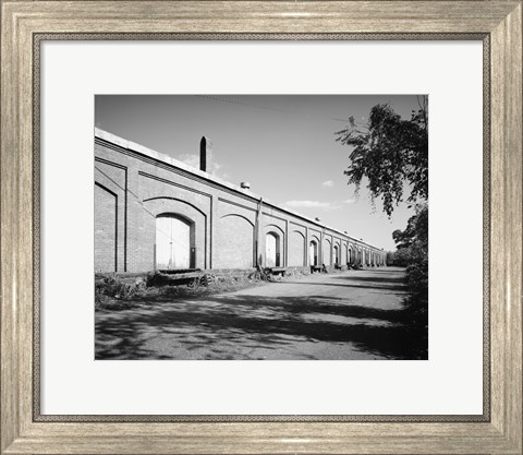 Framed PERSPECTIVE VIEW OF SIDE - Norfolk and Western Freight Depot, Ninth and Eleventh Streets at bank of James River, Lynchburg Print