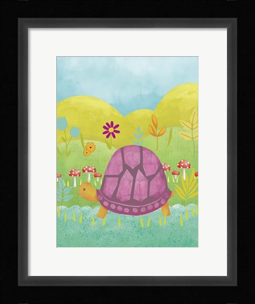 Framed Happy Turtle II Print