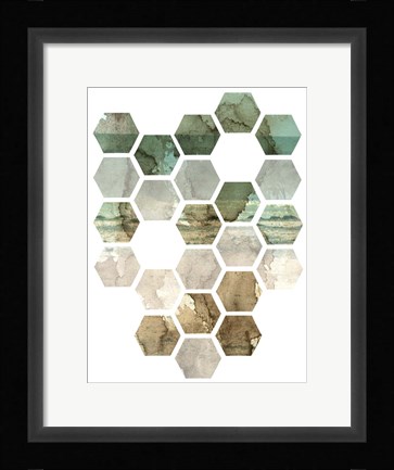 Framed Hexocollage I Print