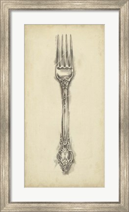 Framed Ornate Cutlery I Print