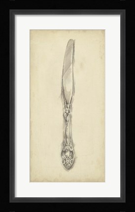 Framed Ornate Cutlery III Print