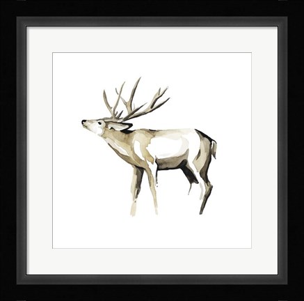 Framed Watercolor Woodland I Print