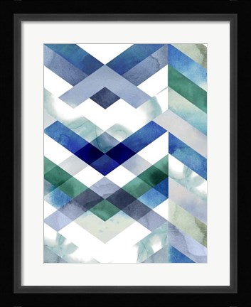 Framed Crystal Chevron II Print