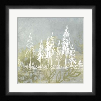 Framed Treeline Collage II Print