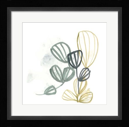 Framed Abstract Sea Fan III Print