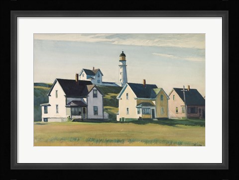 Framed Lighthouse Village (also known as Cape Elizabeth), 1929 Print
