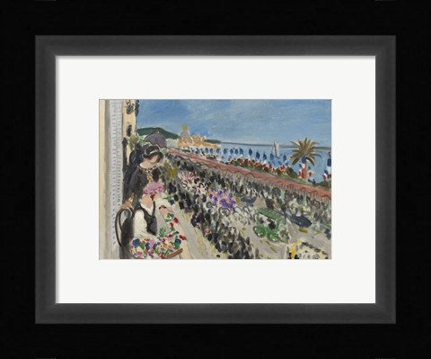 Framed Festival of Flowers, Nice (Fete des fleurs), 1923 Print