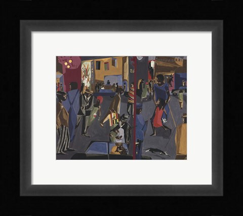 Framed Fulton and Nostrand, 1958 Print