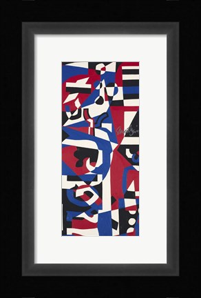 Framed Composition Concrete (Study for Mural), 1957-1960 Print