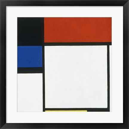 Framed Composition No. III / Fox Trot B with Black, Red, Blue and Yellow, 1929 Print