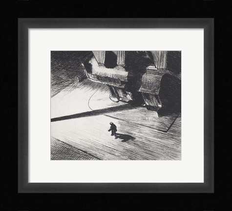 Framed Night Shadows, 1921 Print