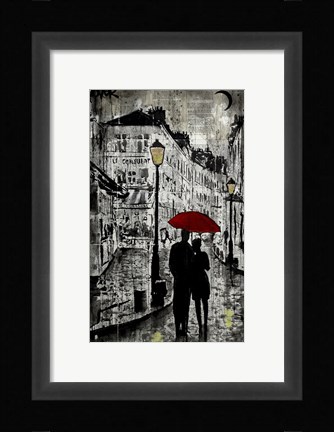 Framed Rainy Promenade Print