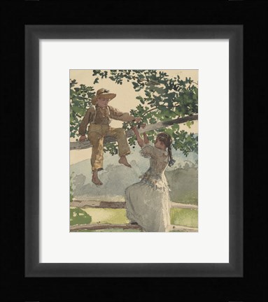 Framed On the Fence, 1878 Print