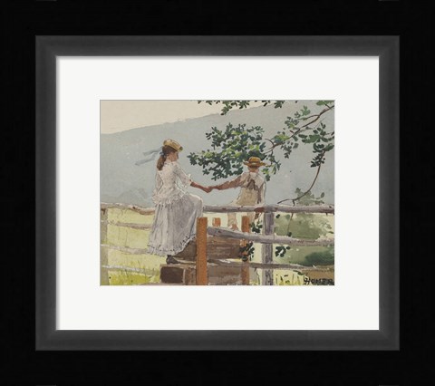 Framed On the Stile, 1878 Print
