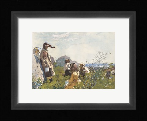 Framed Berry Pickers, 1873 Print