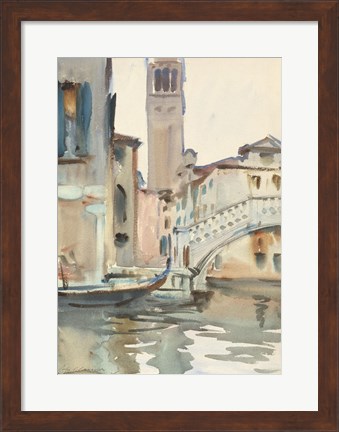Framed Bridge and Campanile, Venice, 1902/04 Print