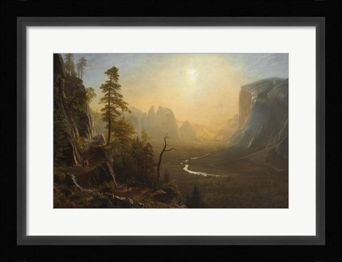 Framed Yosemite Valley, Glacier Point Trail, ca. 1873 Print