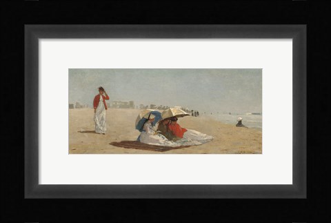 Framed East Hampton Beach, Long Island, 1874 Print