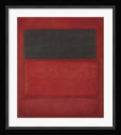 Framed Black over Reds [Black on Red], 1957 Print