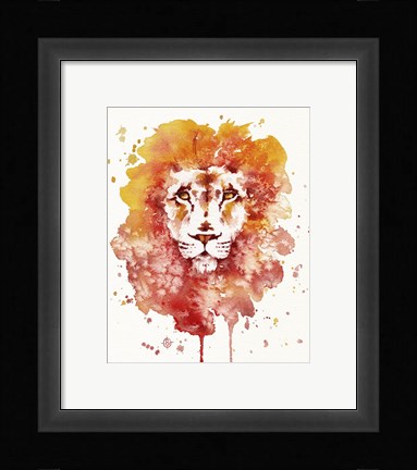 Framed Pride (Watercolor Lion) Print