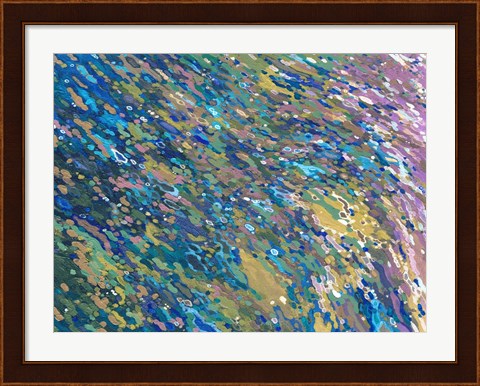 Framed Lilacs Reflecting on a Waterfall Print