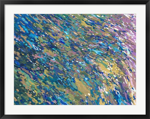 Framed Lilacs Reflecting on a Waterfall Print