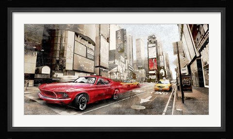 Framed Red Rocket Print