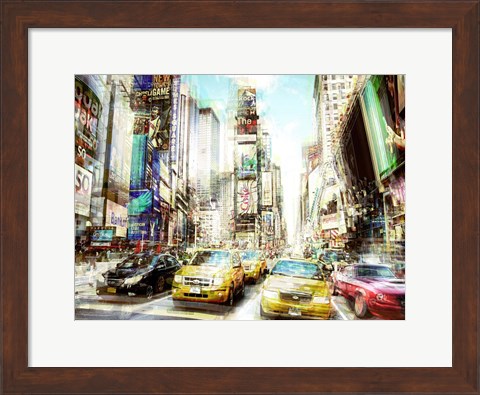 Framed Times Square Multiexposure I Print
