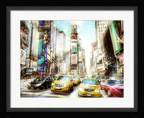Framed Times Square Multiexposure I Print