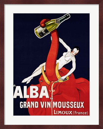 Framed &quot;&quot;Alba&quot;&quot; Grand Vin Mousseux, ca. 1928 Print
