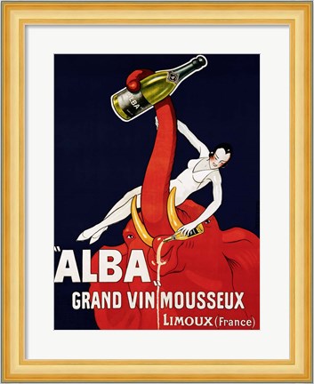 Framed &quot;&quot;Alba&quot;&quot; Grand Vin Mousseux, ca. 1928 Print