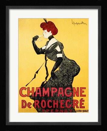 Framed Champagne de Rochegre;, ca. 1902 Print