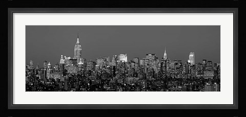 Framed Manhattan Skyline (detail) Print