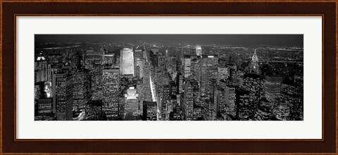 Framed Midtown Manhattan at Night Print