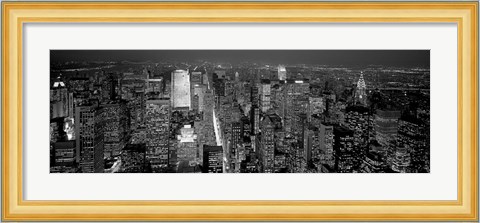 Framed Midtown Manhattan at Night Print