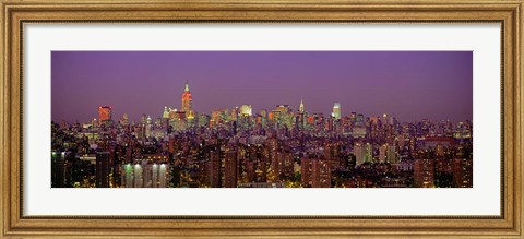 Framed Manhattan at Night Print