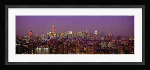 Framed Manhattan at Night Print