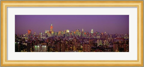 Framed Manhattan at Night Print