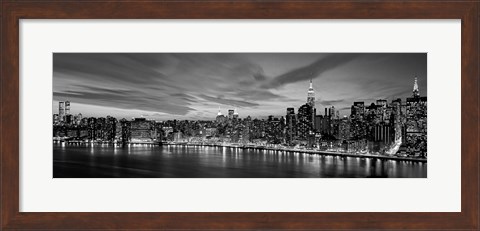 Framed Manhattan Dusk (detail) Print