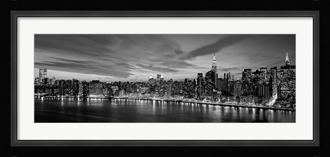 Framed Manhattan Dusk (detail) Print