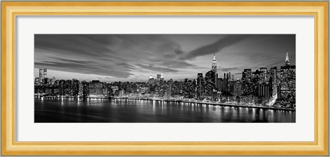Framed Manhattan Dusk (detail) Print