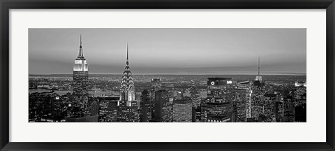Framed Midtown Manhattan at Sunset, NYC Print